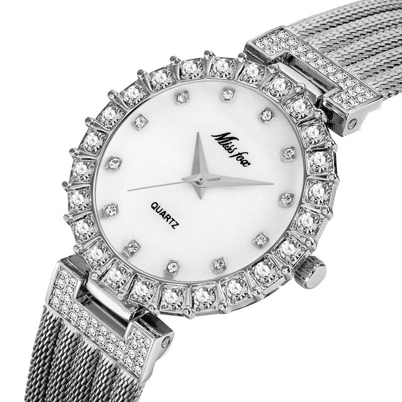 Waterproof Diamond Ladies Quartz Watch