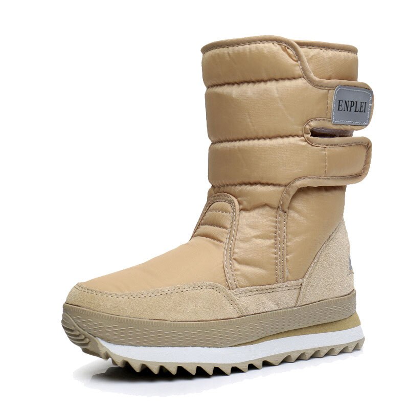 Mid-Calf Ladies Waterproof Platform Heel Snowboots