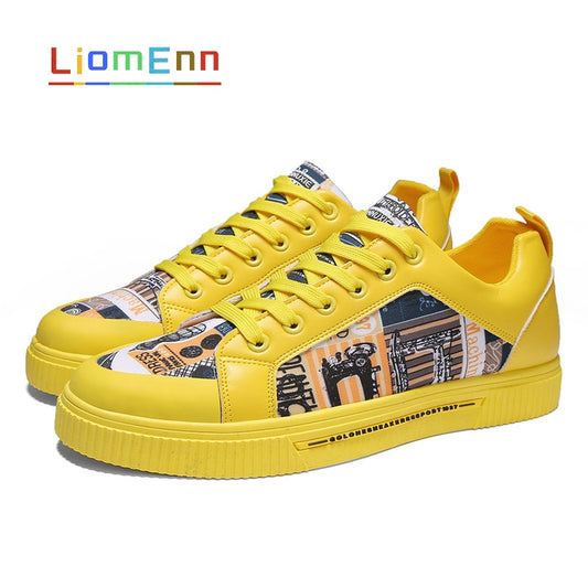 Graffiti Print Women's Flat Vulcanized Sneakers