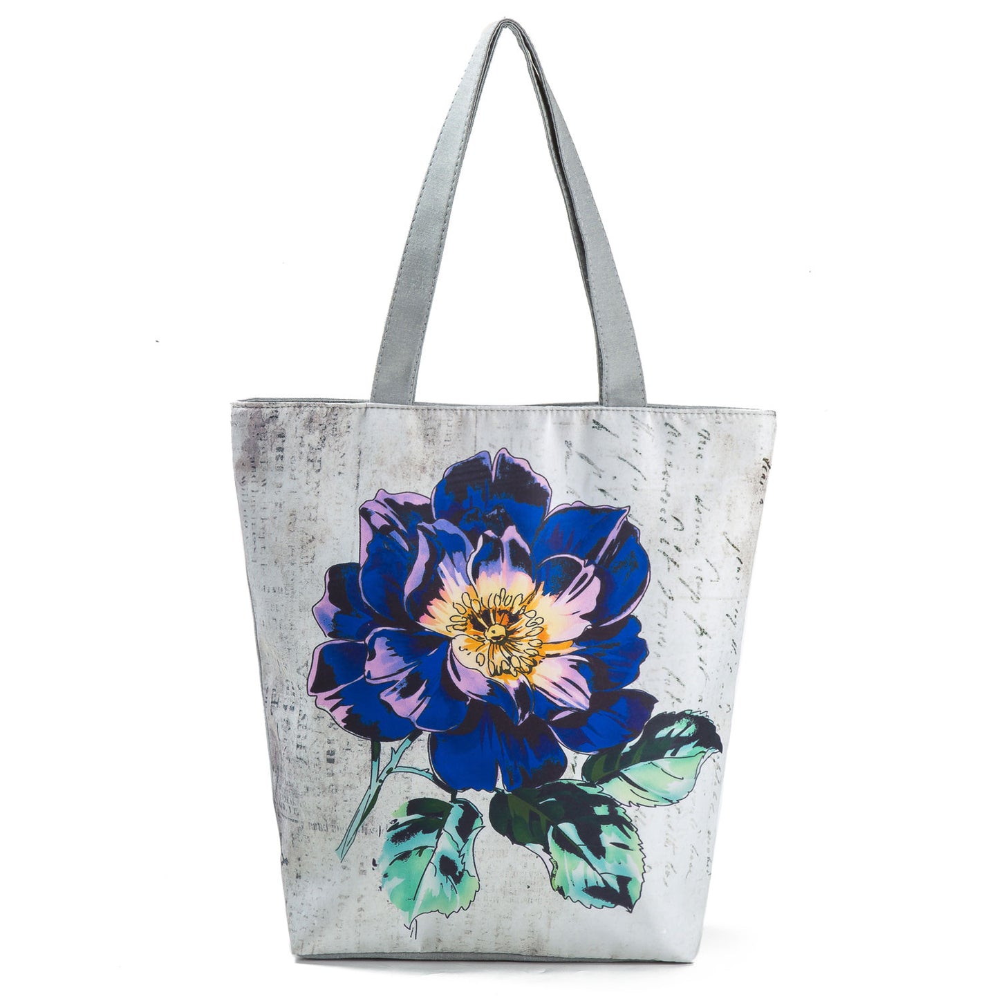 Floral Print Women Shoulder Canvas Shopping Tote Bag