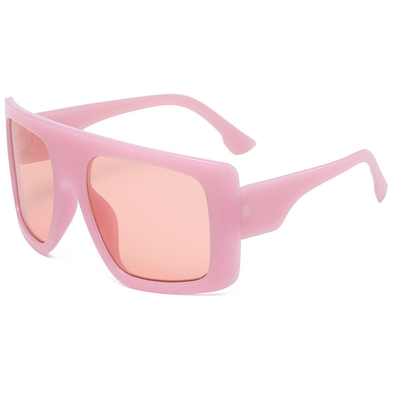 Oversized One Piece Shield Square Sunglasses