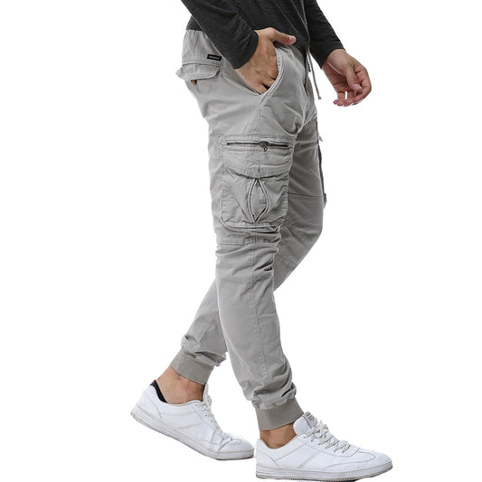 Men's Cargo Tactical Cargo Pants Cotton Ribbon Joggers Sweatpants