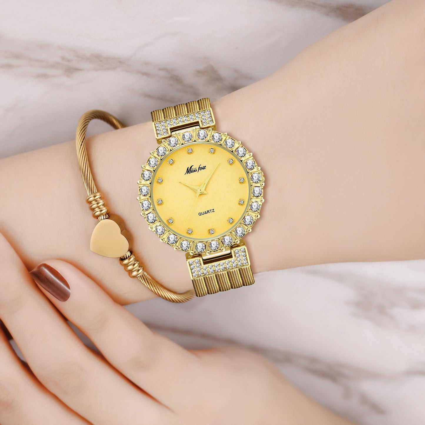 Waterproof Diamond Ladies Quartz Watch