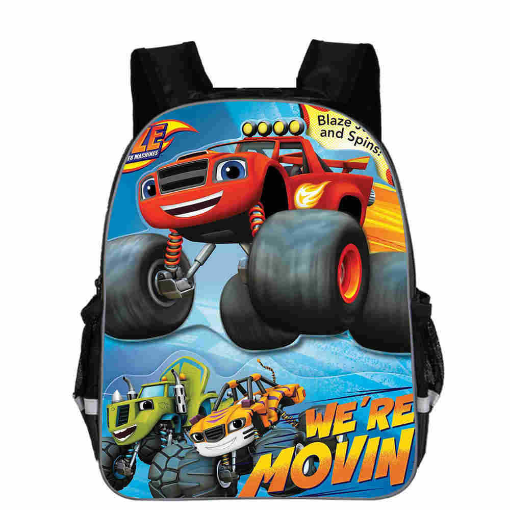 Teenager Cartoon Blaze And The Monster Machine Print Backpack Boys School Bags Primary Backpack Schoolbags for Boys Mochilas