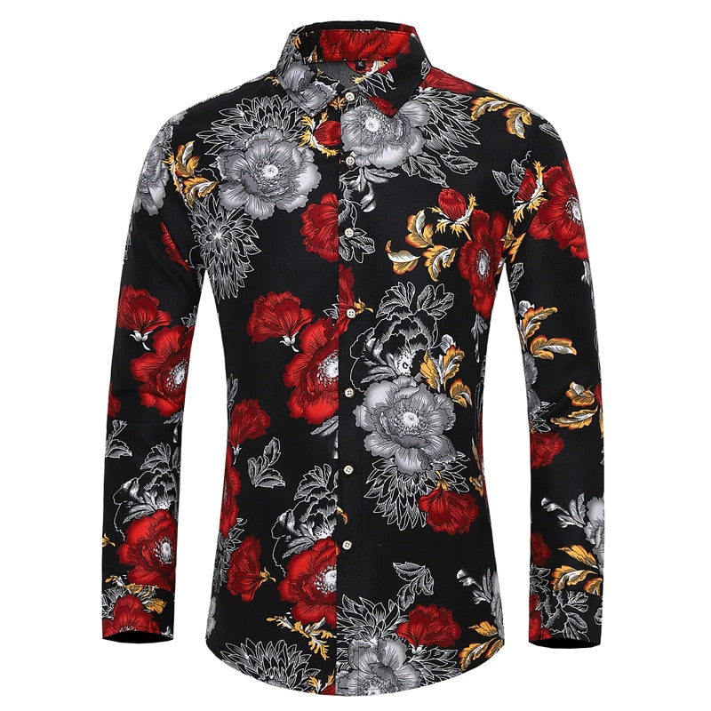 Men's Floral Printed Hawaii leisure Shirt