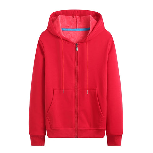 Zipper Long Sleeve Pocket Pullover Hoodie/Sweatshirt