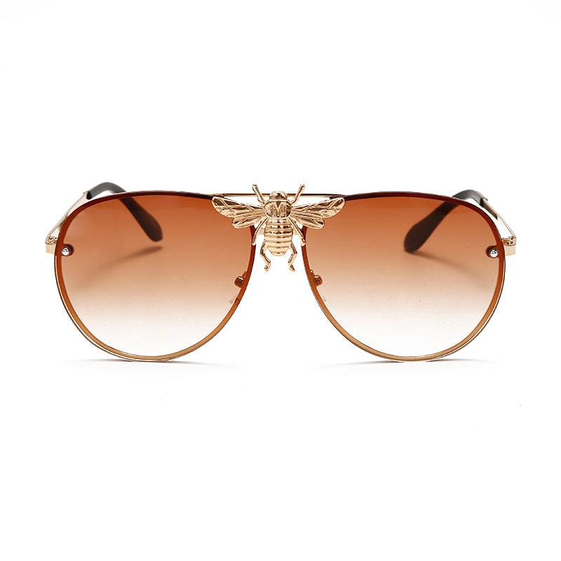 Bee Mirror Gradient Aviator Sunglasses