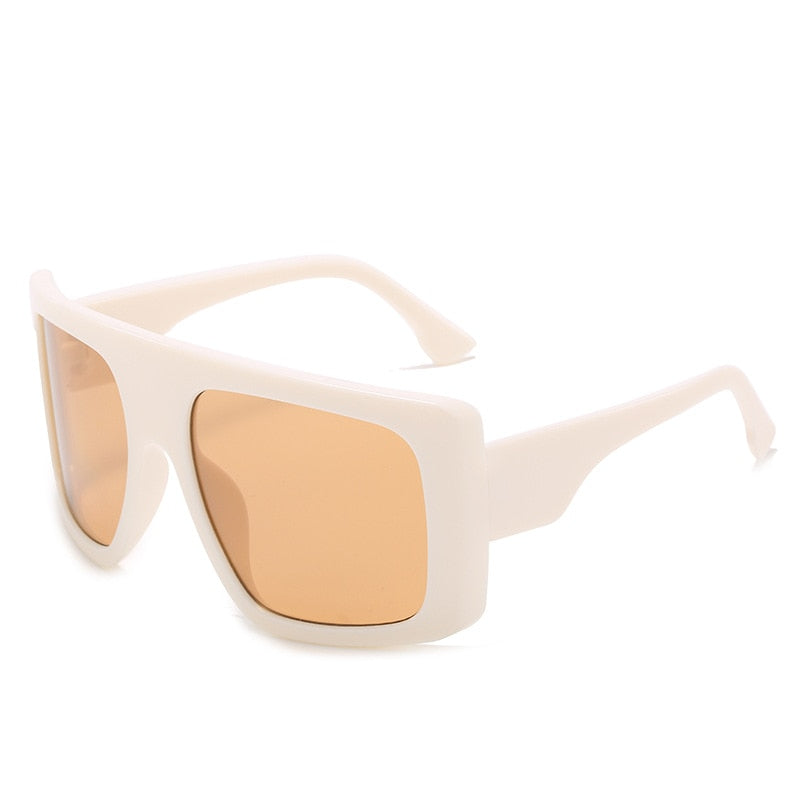 Oversized One Piece Shield Square Sunglasses