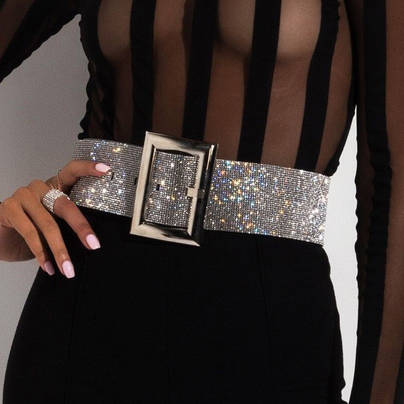 Sparkly Rhinestone Adjustable Width Women's Belt 2020 Hot Selling Hight Street Night Party Accessories