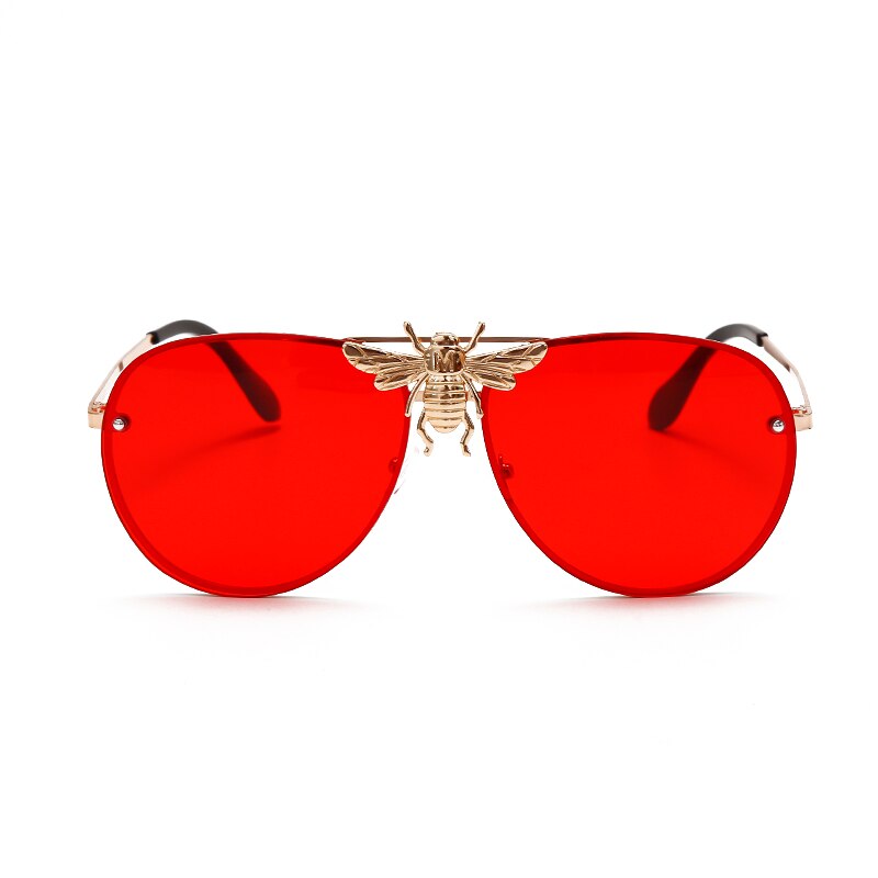 Bee Mirror Gradient Aviator Sunglasses