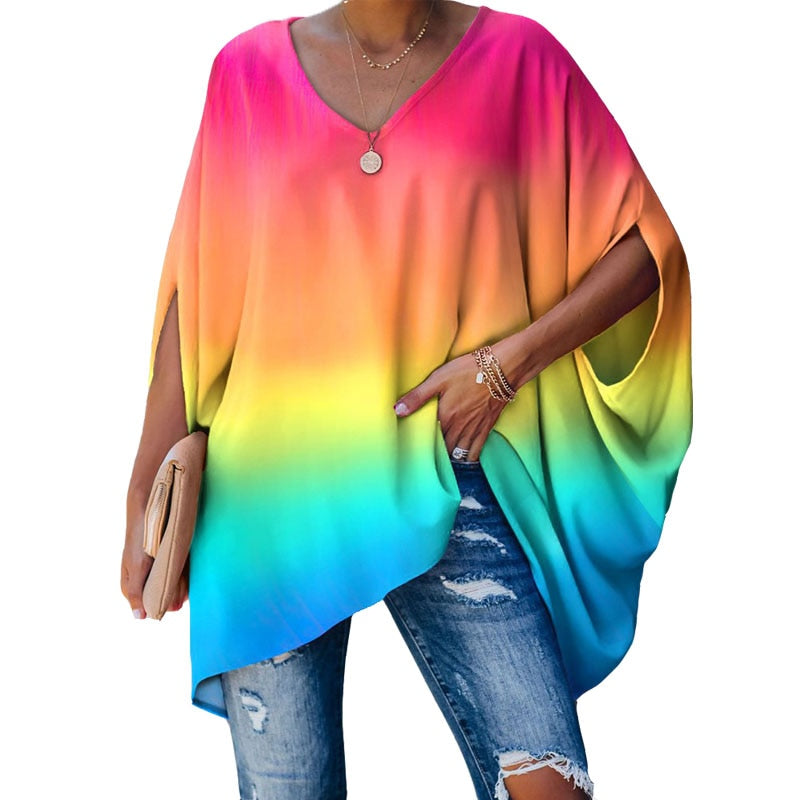 Oversized Batwing Sleeve Top