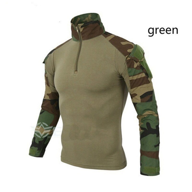 Army Camouflage Tactical T Shirt Men Long Sleeve Hunt Outdoor Long Sleeve T-Shirt