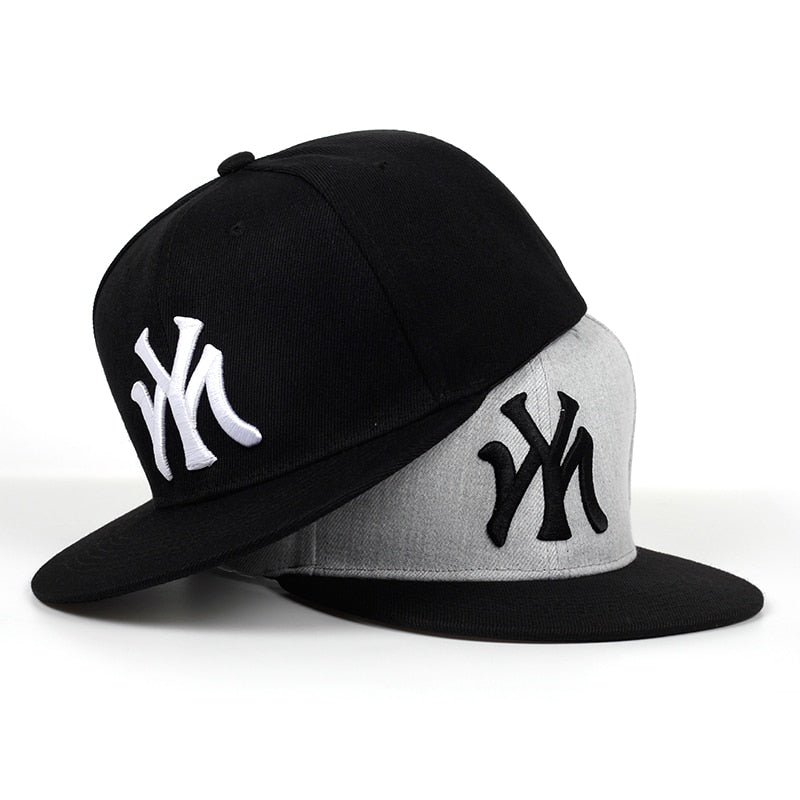 MY Letter Embroidered Baseball Snapback Hats