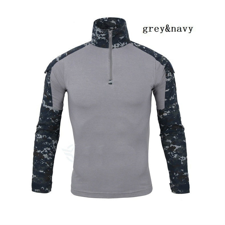 Army Camouflage Tactical T Shirt Men Long Sleeve Hunt Outdoor Long Sleeve T-Shirt