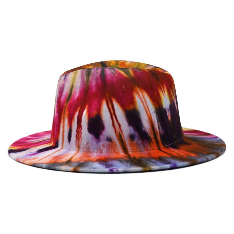 Tie-Dye Large Unisex Fedora Hats