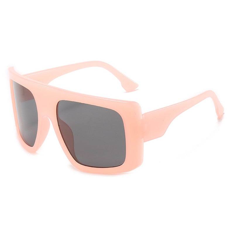 Oversized One Piece Shield Square Sunglasses