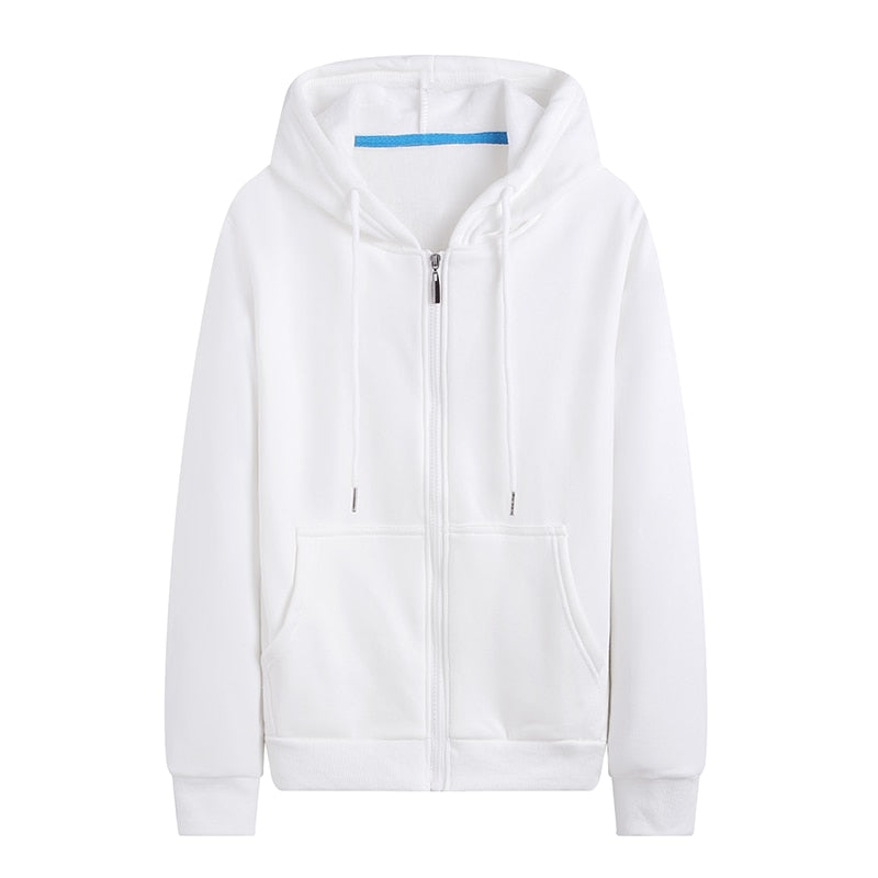 Zipper Long Sleeve Pocket Pullover Hoodie/Sweatshirt