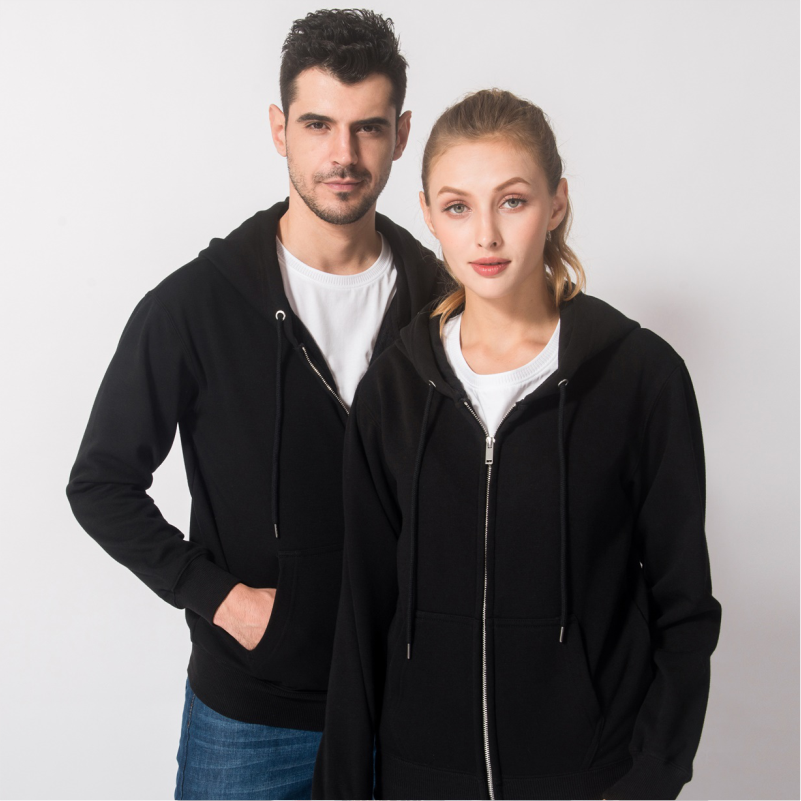 Zipper Long Sleeve Pocket Pullover Hoodie/Sweatshirt