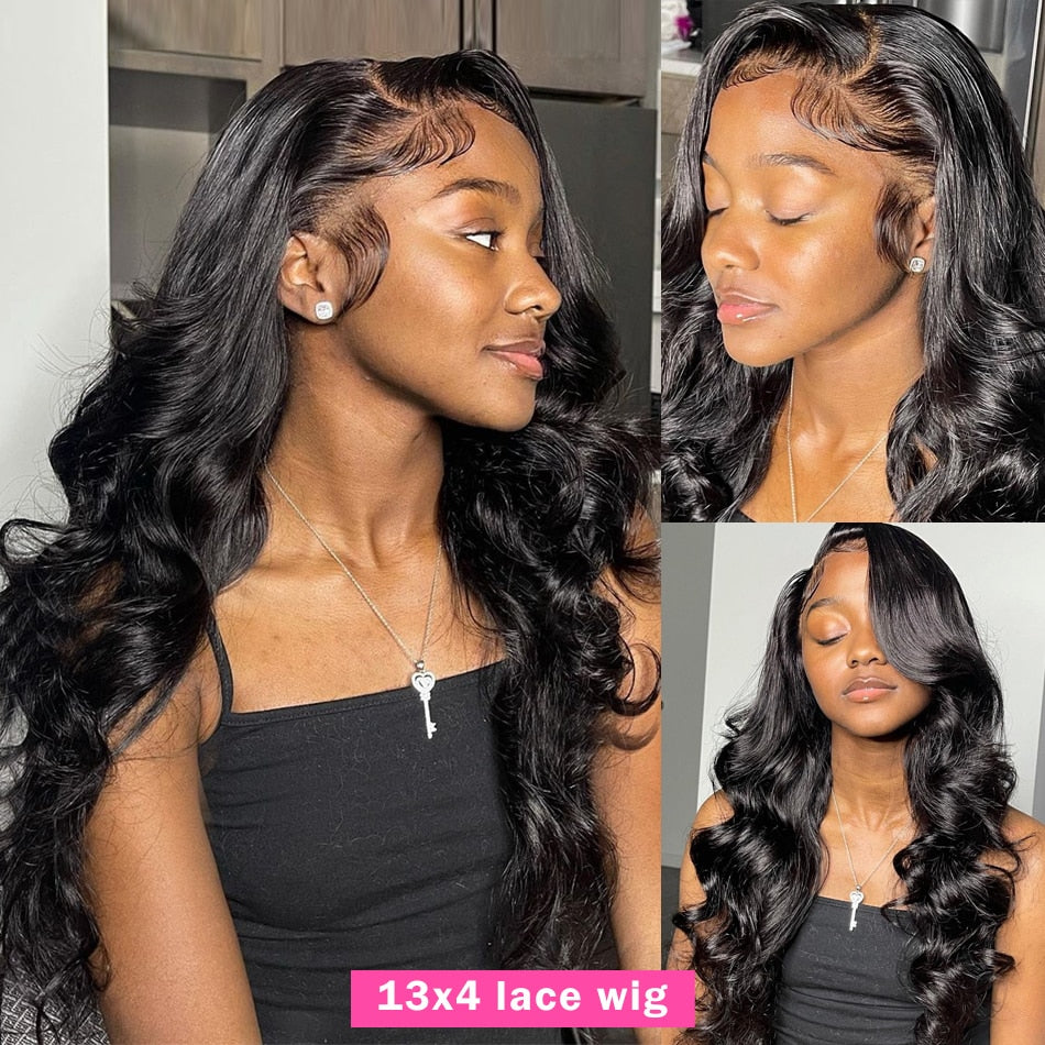 HD Lace Frontal Wigs Transparent 13x4 Brazilian Body Wave Lace Front Wig