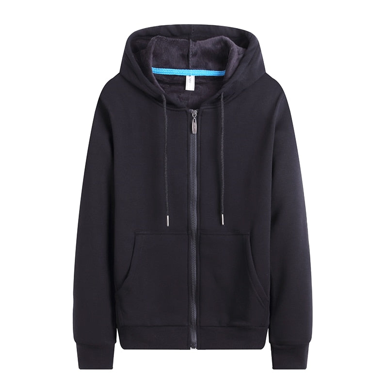 Zipper Long Sleeve Pocket Pullover Hoodie/Sweatshirt