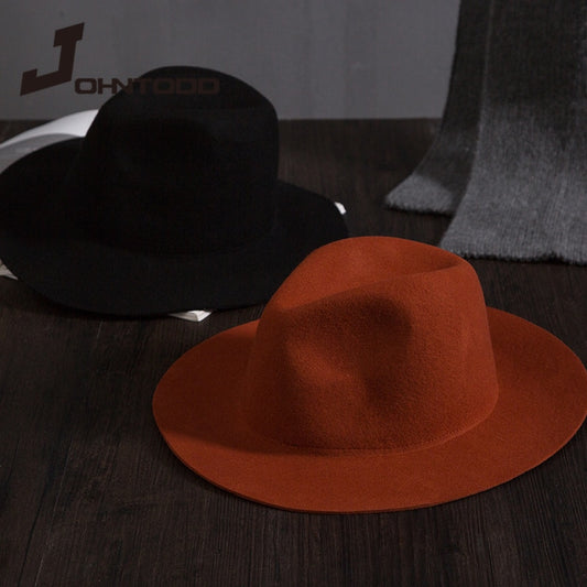 Retro Felt Jazz Big Brim Panama Fedora