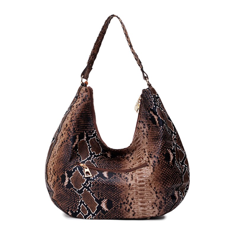 Snakeskin Women's Vintage Large Hobo Shoulder Bag Satchel Purse