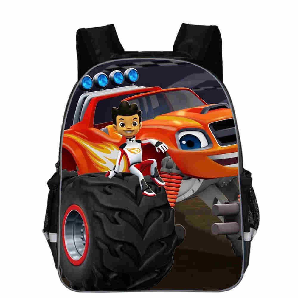 Teenager Cartoon Blaze And The Monster Machine Print Backpack Boys School Bags Primary Backpack Schoolbags for Boys Mochilas