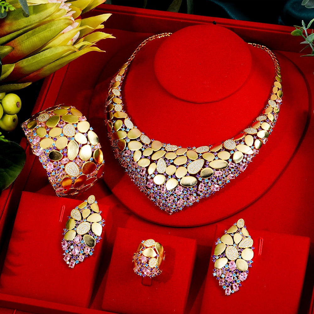 Sequin African Dubai Jewelry Wedding Bridal Jewelry Sets