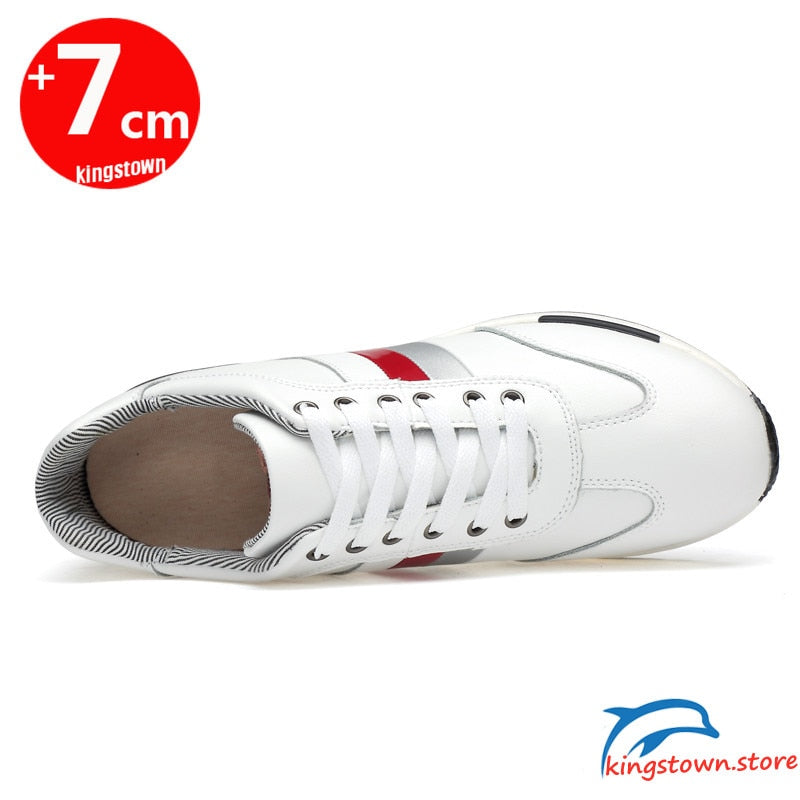 Oxford Style Solid Men's Side Striped Leather Sneakers