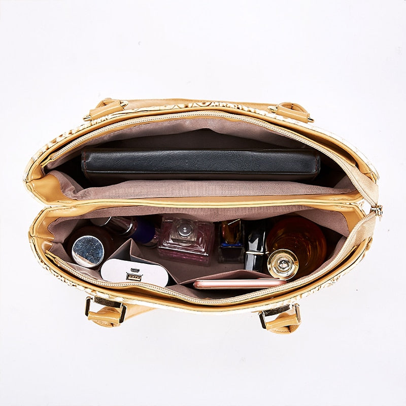 Ladies Crocodile Leather Large Satchel Purses