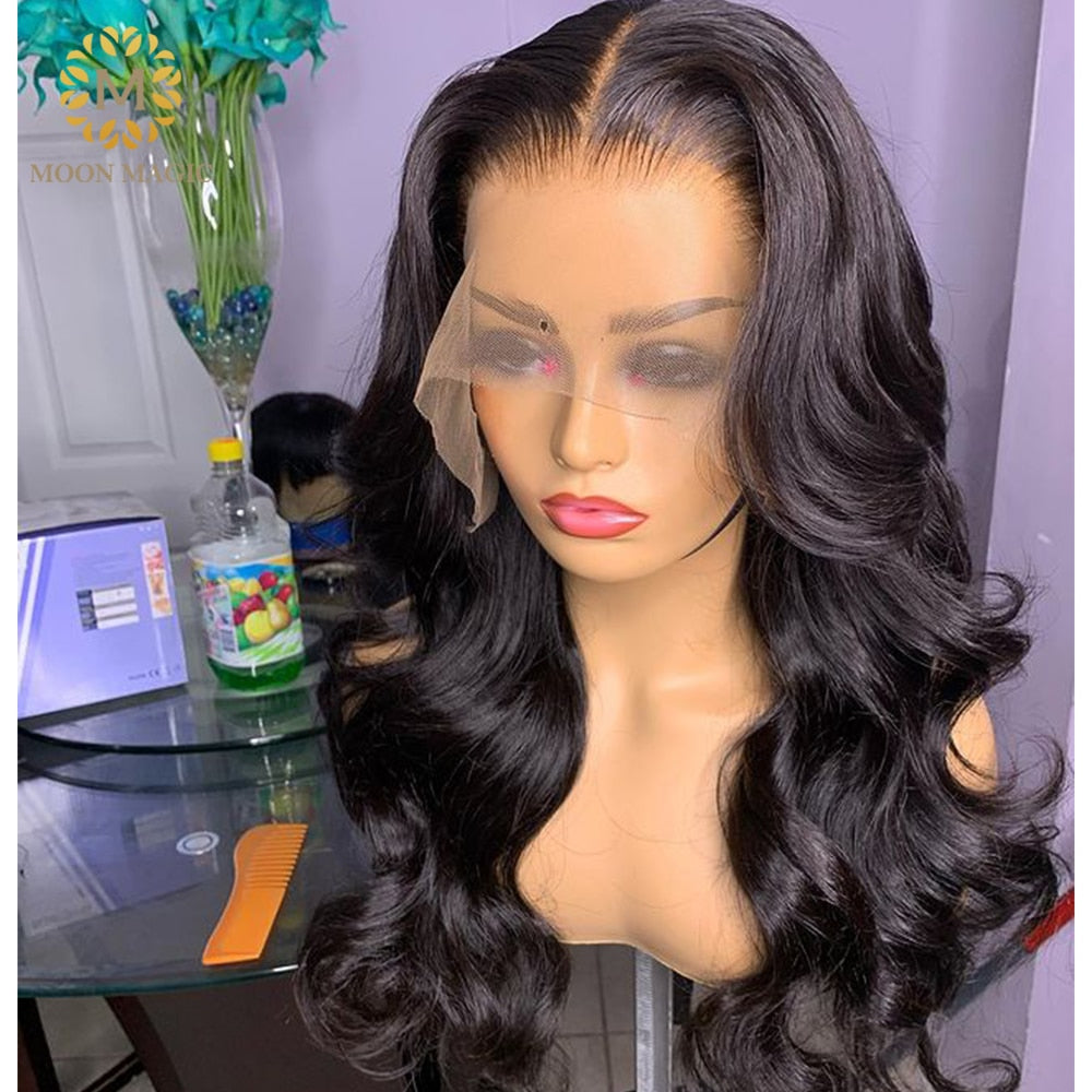 360 Peruvian Full Lace Wig Human Hair Pre Plucked 360 Lace Frontal Body Wave Wig