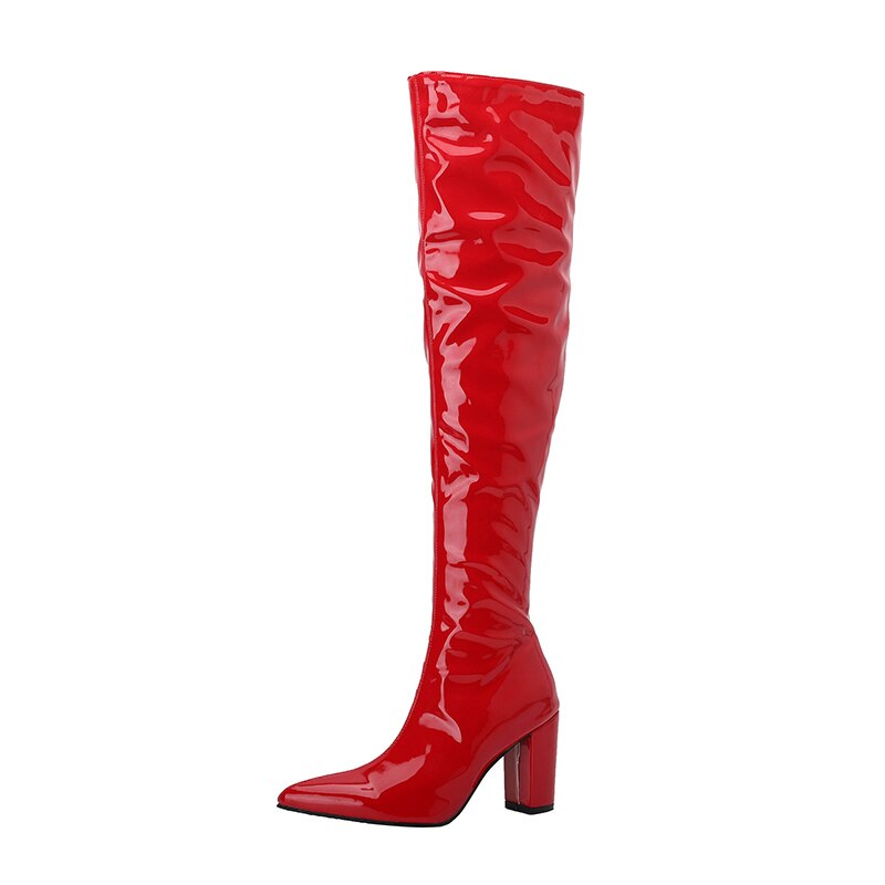 Over The Knee Women's Zipper Thigh Boots