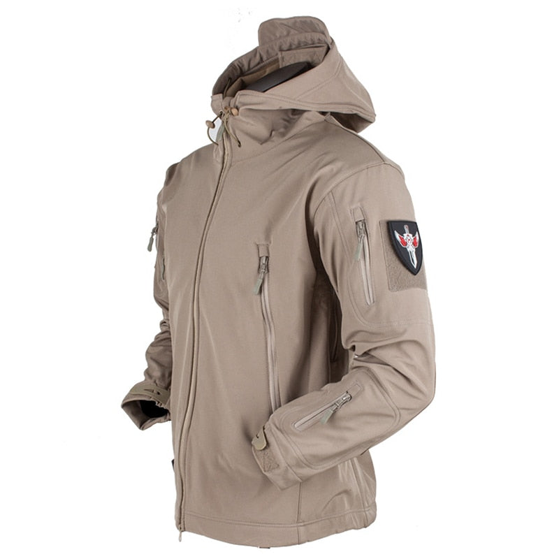 Men's Hooded Windproof Tactical Waterproof Army Combat Bomber Jacket