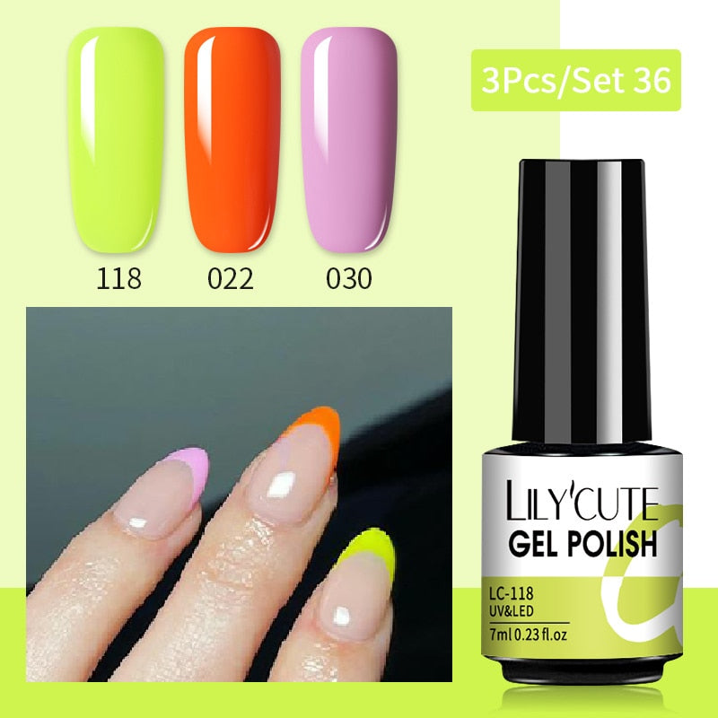 3 Piece Gel Polish Set: Winter Color Glitter Sequin Matte Effect Gel, Long Lasting Base Top Coat Nail Art Design