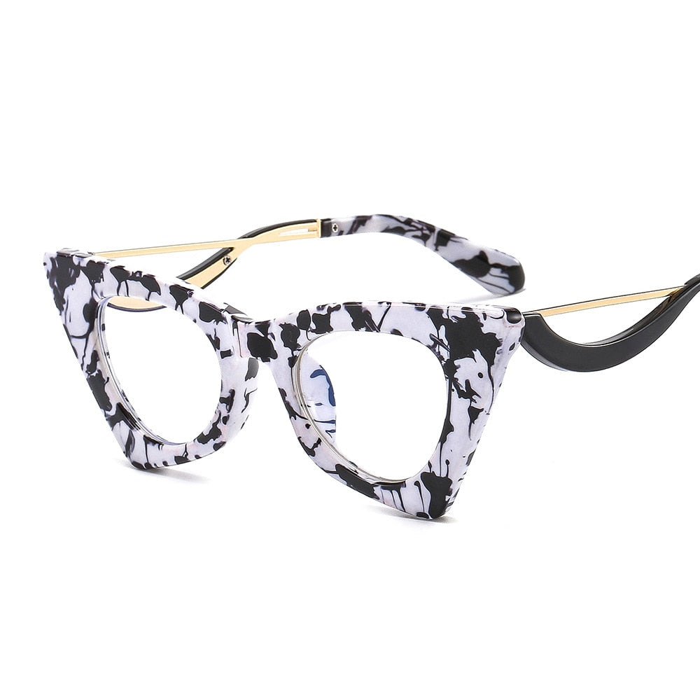 Unisex Cat Eye Optical Prescription Transparent Eyeglasses