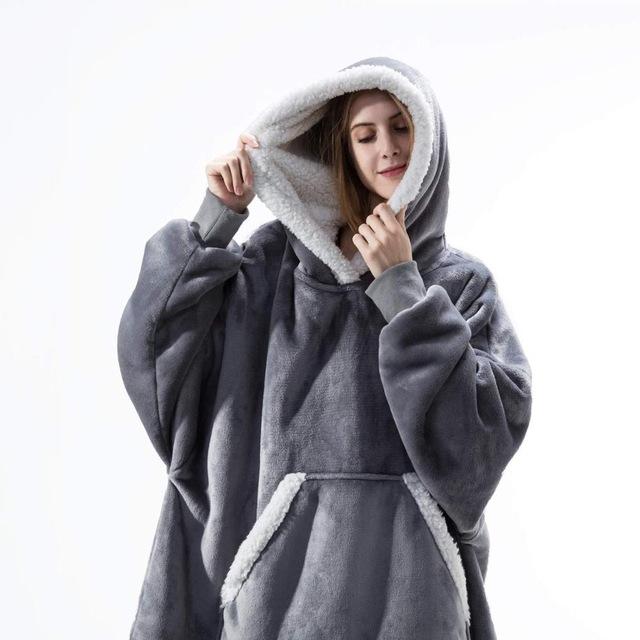 Oversized Hoodie Blanket w/ Sleeves