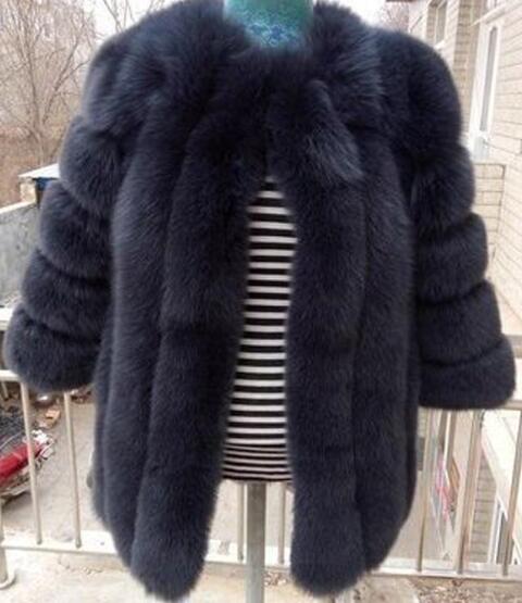 Faux Fur Long Ladies Winter Coat Plus to 4X