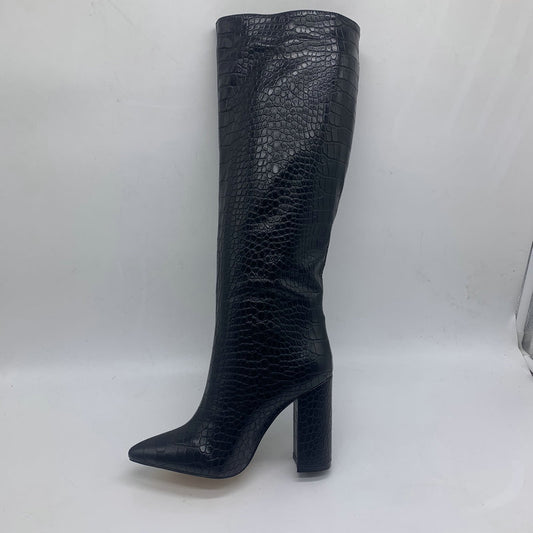 Pointed Toe Ladies Knee High Block Heel Boots