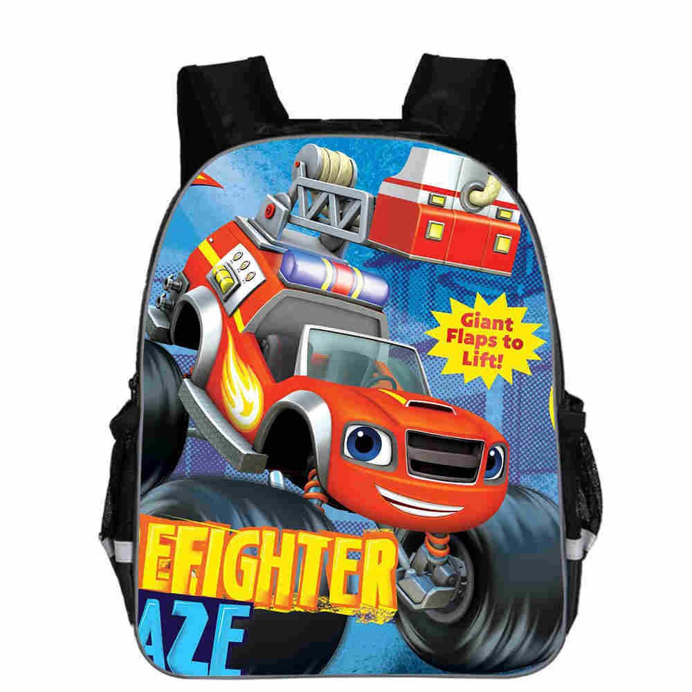 Teenager Cartoon Blaze And The Monster Machine Print Backpack Boys School Bags Primary Backpack Schoolbags for Boys Mochilas