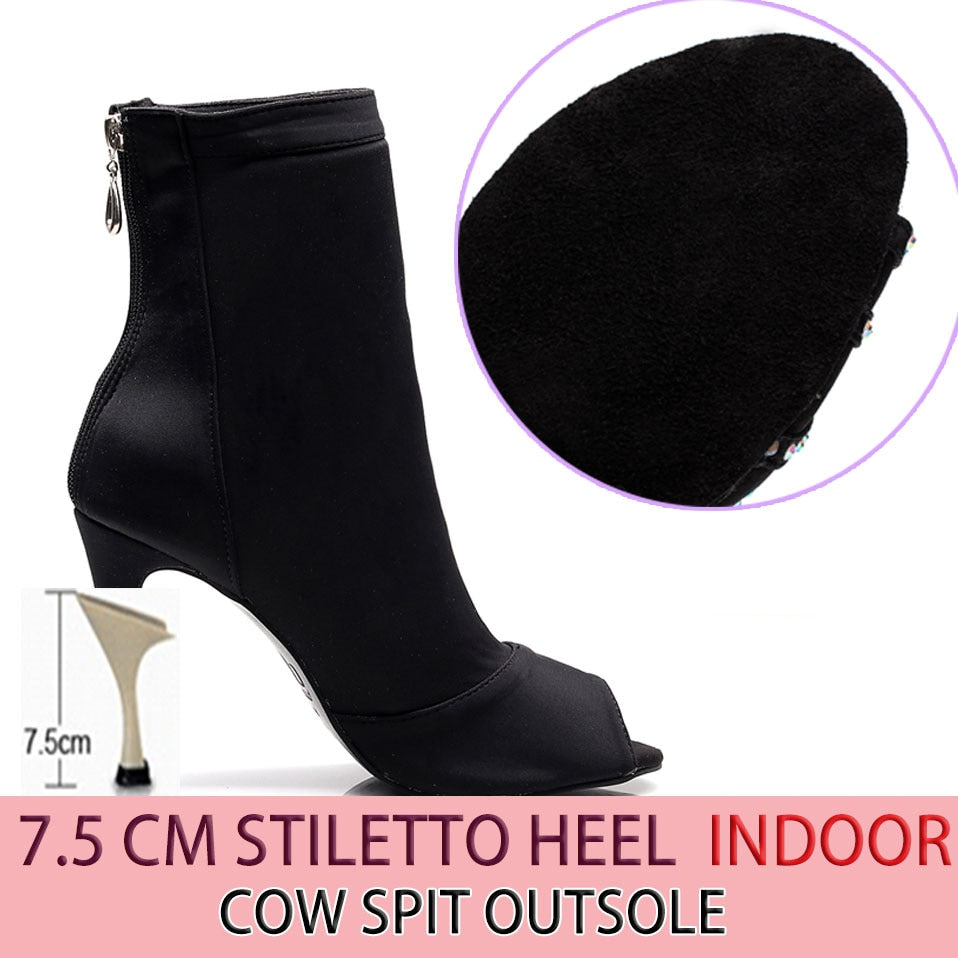 High Heel Ladies Black Ankle Boots