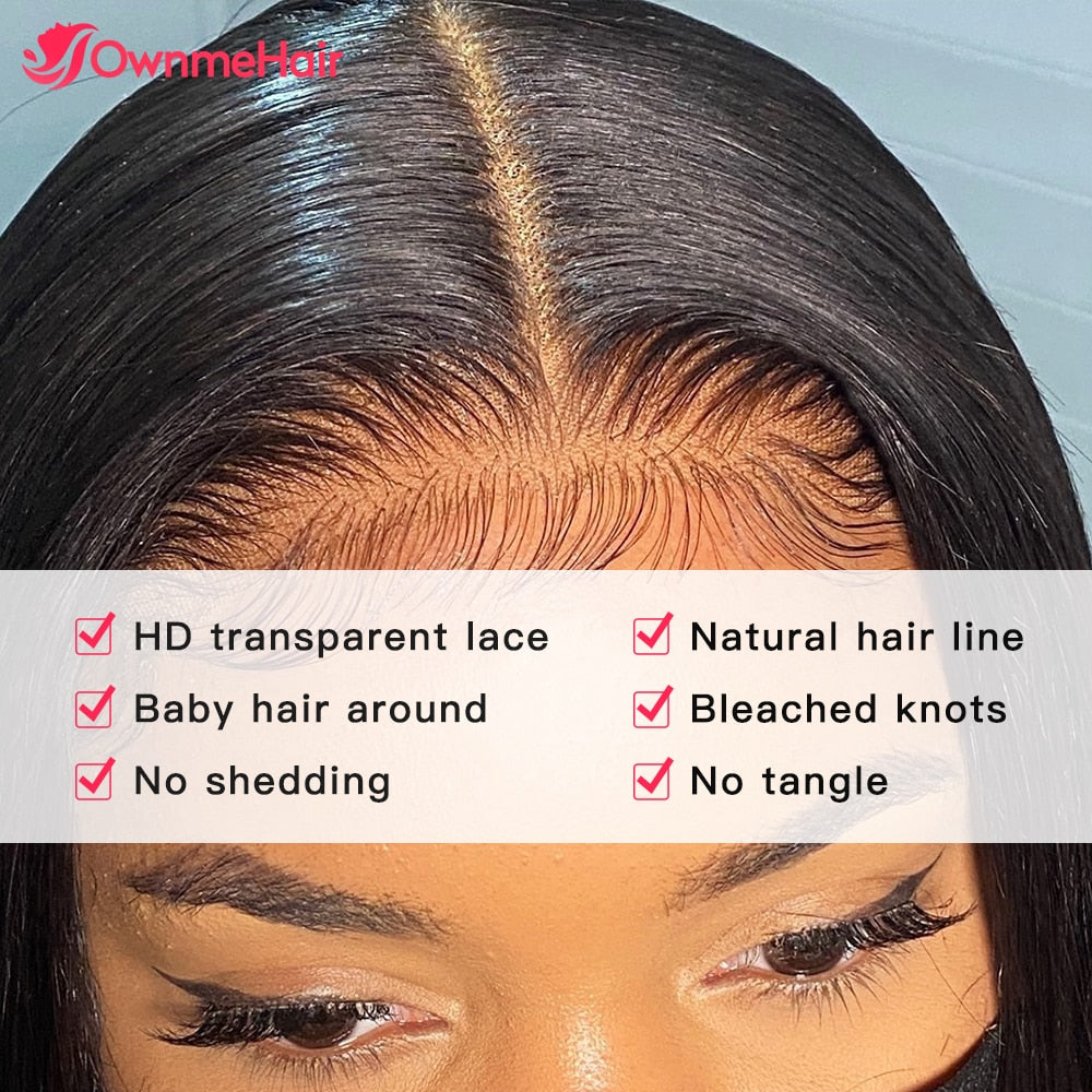 4x4 5x5 13x4 Transparent Lace Frontal Closure Brazilian Human Hair Swiss Lace 100% Human Remy Hair Pre Plucked With Baby Hair