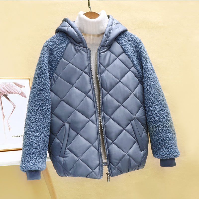 Quilted Hooded Loose Ladies Lightweight Cotton Jacket