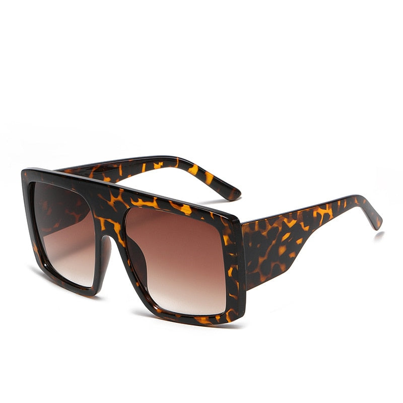 Oversized One Piece Shield Square Sunglasses