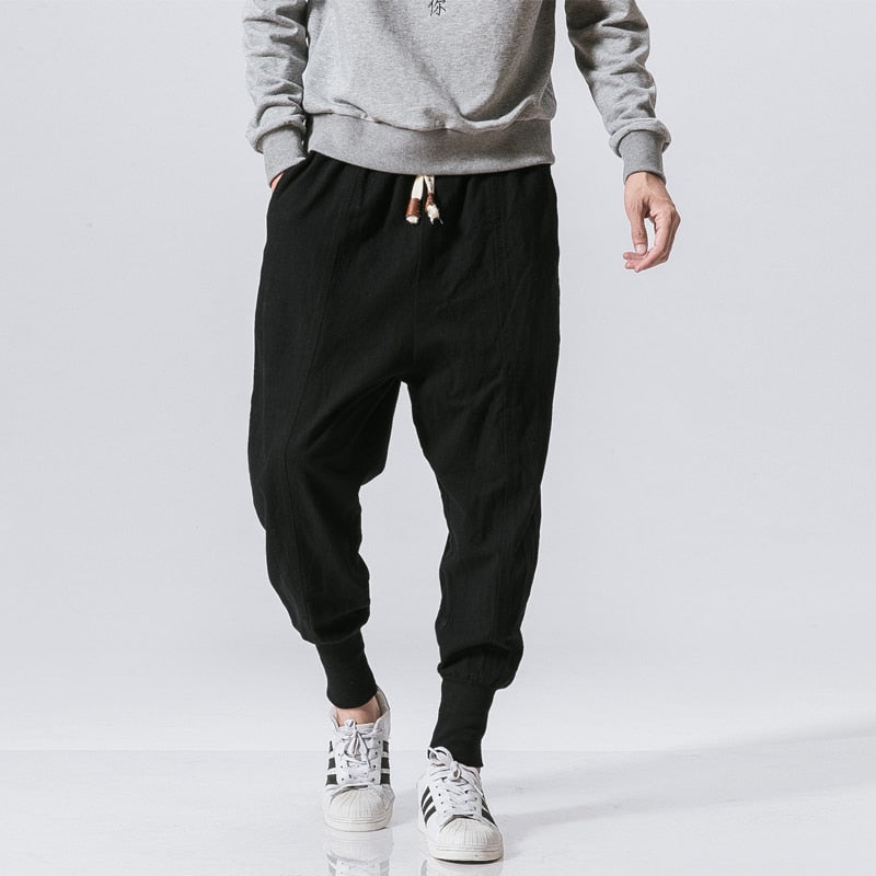 Men's Cotton Cargo Harem Sweatpants