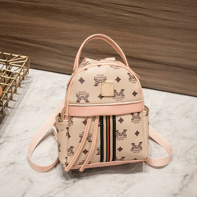 Ladies PU Leather Large Replica Backpacks