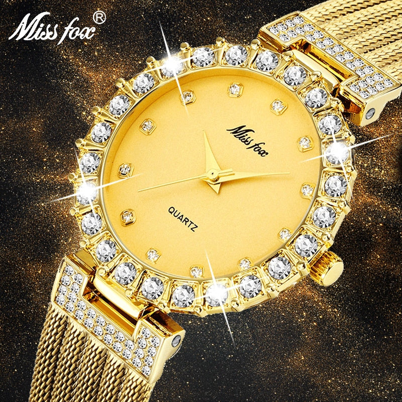 Waterproof Diamond Ladies Quartz Watch