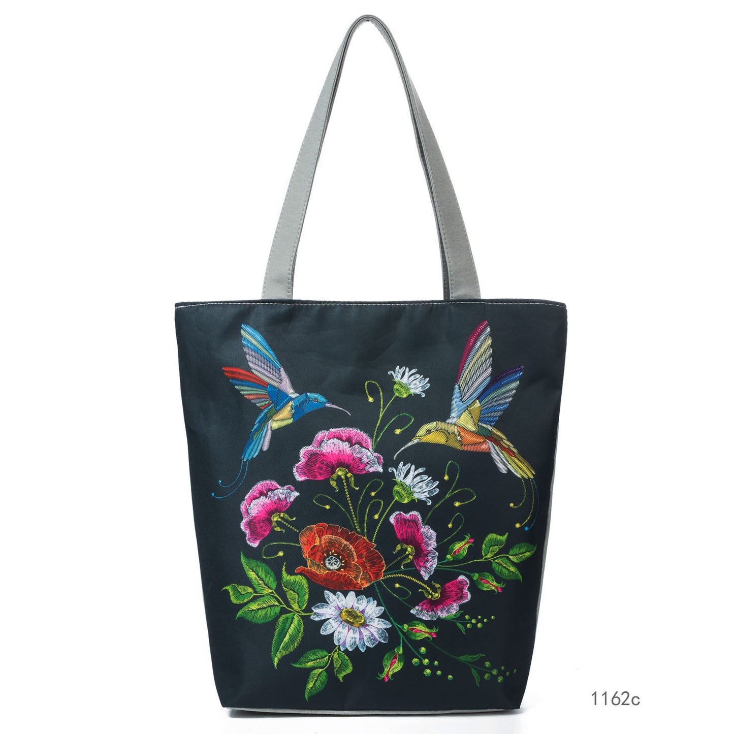 Floral Print Women Shoulder Canvas Shopping Tote Bag