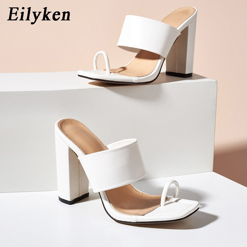 Clip Toe Slip-On Platform Sandals