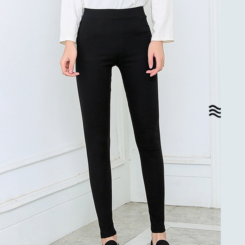 High Stretch Elastic Ankle Length Pencil Pants