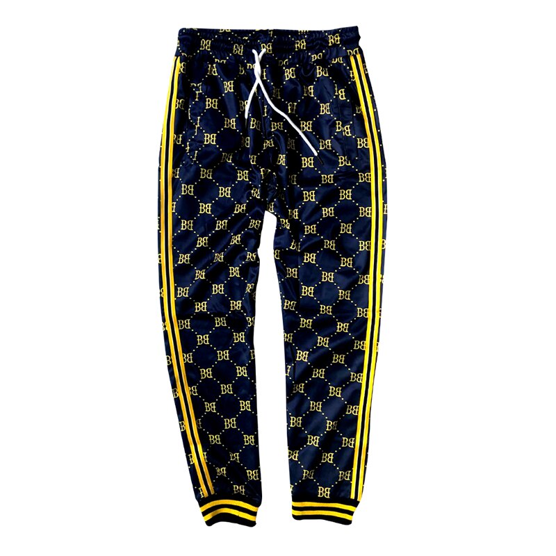 Men's Plaid 3D Printed Stitching Slim Training Sweatpants